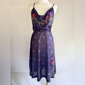 Vintage purple floral dress size small-medium